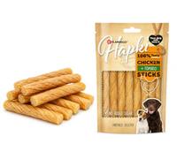 Snack per cani - Bastoncini per cani - Hapki Bastoncino con pollo & pomodoro - Ricco di vitamine - 85 g - Flamingo
