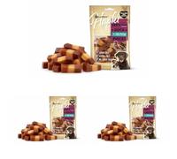 snack per cani - bastoncini per cani - Hapki bocconcini con anatra e salmone - 85 g - senza glutine - senza cereali - senza zuccheri aggiunti (Confezione da 3)