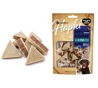 Snack per cani - Bastoncini per cani - Hapki Cubetti di sushi con oca & pesce - Senza cereali - 85 g - Flamingo
