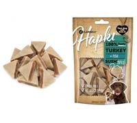 Snack per cani - Bastoncini per cani - Hapki Cubetti di sushi con tacchino & pesce - Senza cereali - 85 g - Flamingo