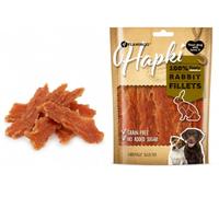 Snack per cani - Bastoncini per cani - Hapki Filetto con coniglio - Senza cereali - Senza zuccheri aggiunti - 85 g - Flamingo