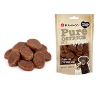 Snack per cani - Bastoncini per cani - Hapki Pure Fette con struzzo - Monoproteico - Senza cereali - 85 g - Flamingo