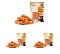 snack per cani - bastoncini per cani - Hapki rotolini con pollo - 85 g - senza glutine - senza cereali - senza zuccheri aggiunti (Confezione da 3)