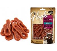 Snack per cani - Bastoncini per cani - Hapki Roulade con anatra e pesce - Senza glutine - 85 g - Flamingo