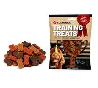 snack per cani - bastoncini per cani - mini ossicini con pollo e salmone per addestramento - piccoli premi - 100 g - prodotto in Europa - Flamingo