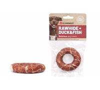 snack per cani - bastoncini per cani - R'Hide anello con anatra e merluzzo - 45 g - Ø 7 cm - senza glutine - senza cereali - senza zuccheri aggiunti