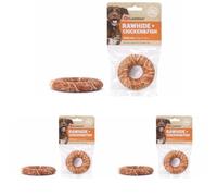 snack per cani - bastoncini per cani - R'Hide anello con pollo e merluzzo - 90 g - Ø 10 cm - senza glutine - senza cereali - senza zuccheri aggiunti (Confezione da 3)