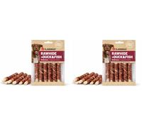 snack per cani - bastoncini per cani - R'Hide con anatra e merluzzo - 15 cm - 6 pezzi - 180 g - senza glutine - senza cereali - senza zuccheri aggiunti (Confezione da 2)