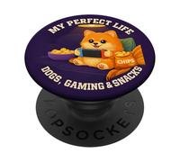 Snack per cani My Perfect Life Gamer, design accogliente e carino PopSockets PopGrip Adesivo