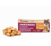 Snack per gatti - Bastoncini per gatti - Flamingo Chew'n Snack Rotolini con pollo e formaggio - 10 g - ricco di proteine - con taurina e vitamina E - senza glutine - senza cereali