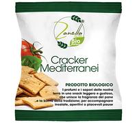 Snack salati Cracker Mediterranei 30 g, al pomodoro basilico origano, con glutine, con olio extravergine di oliva, 24 pacchetti, snack bio, merenda biologica, aperitivo