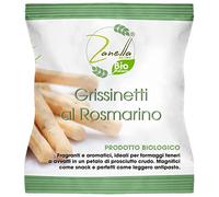 Snack salati, Mini Grissini al Rosmarino 30 g, con olio di semi di girasole, 24 pacchetti, snack bio, merenda biologica, aperitivo, snack salato