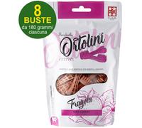 Snack Spazzolini per cani Ortolotti gusto fragola misura Medium 8 buste da 180 g
