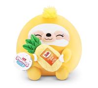 Snackle Serie 2 Snackle da 40 cm di ZURU, peluche batuffoloso, coccoloso e schiacciabile da 40 cm con accessorio snack, Sloth (Dole, Pineapple)