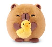 Snackles Core Series 2 8" Snackle (Capybara with Rubber Duck) di ZURU | Peluche collezionabile ultra-morbido e abbracciabile, con il suo snack con licenza preferito, caccia e colleziona