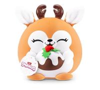 Snackles, peluche natalizio Serie 2 da 20 cm di ZURU, peluche con accessorio snack (FROSTY)