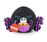Snackles Seasonal-Series 1-Halloween Plush 8" Spider with Skull Cake, 77701H