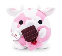 Snackles Zuru, Peluche Morbido e Morbido e Confortevole, con Licenza di merenda, 35 cm, Regalo per San Valentino (Mucca, Cioccolato)