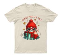 Snacks Make Me Nice T-Shirt Unisex Regalo Retrò Stagionale Divertente...
