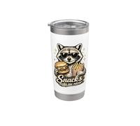Snacks Make Me Nicer Divertente design con procione selvatico Bicchiere termico in acciaio inox doppia parete