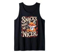 Snacks Make Me Nicer Funny Fox Meme Animal Canotta