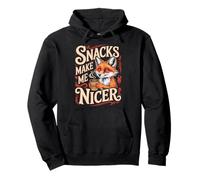Snacks Make Me Nicer Funny Fox Meme Animal Felpa con Cappuccio