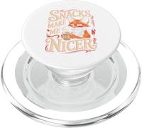 Snacks Make Me Nicer Funny Fox Meme Animal PopSockets PopGrip per MagSafe