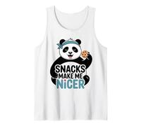 Snacks Make Me Nicer Funny Panda Cookies Meme Animal Canotta