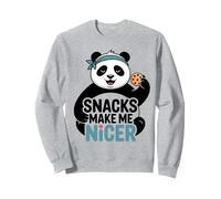Snacks Make Me Nicer Funny Panda Cookies Meme Animal Felpa