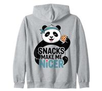 Snacks Make Me Nicer Funny Panda Cookies Meme Animal Felpa con Cappuccio