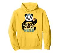 Snacks Make Me Nicer Funny Panda Cookies Meme Animal Felpa con Cappuccio