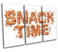 Snacks Popcorn American Food Kitchen TREBLE TELA parete arte foto stampa