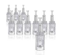 Snadi - Pacco 10 cartucce Dermapen con 12 aghi | Modello Screw compatibile | Acciaio chirurgico | Migliora cicatrici, macchie | Assorbimento di nutrienti | Trattamento capelli/pelle