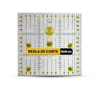 Snadi - Righello per Patchwork 15 x 15 cm | Taglio Preciso per Cucito e Artigianato | Regole per la Creazione di Modelli | Acrilico Durevole | Visibilità su Tessuti Scuri | Quilting | Trasparente