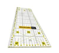 Snadi - Righello per Patchwork 15 x 45 cm | Taglio Preciso per Cucito e Artigianato | Regole per la Creazione di Modelli | Acrilico Durevole | Visibilità su Tessuti Scuri | Quilting | Trasparente