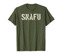 SNAFU - Divertente design militare slang - lettere stile stencil Maglietta