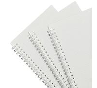 SNAGAROG 3 Pz Quaderni Forati Formato A5 Taccuini a Quadretti A5 Quaderni con Anelli a Spirale Quaderno con Copertina in Plastica Trasparente per Scrivere, Registrare