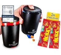 snagger Confezione doppia - Il dispenser per snack,mani pulite quando si spuntino,adatto per arachidi, NicNacs, UVM,gamer, regalo per uomini e donne, dispenser Nicnac,(Confezione doppia Classic)