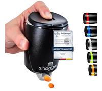 snagger - Il dispenser di snack // mani pulite quando si spuntino // adatto per arachidi, NicNacs, UVM // regali da uomo, giocatore/Made in Germany (nero-grigio)