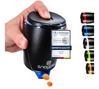 snagger - Il distributore di snack // Mani pulite mentre si mangia // Adatto per arachidi, caramelle, e altro // Regalo per uomini e giocatori // Prodotto in Germania (nero-blu)