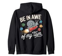Snail Autism Awareness Be In Awe Of My Tism Kids Toddler Felpa con Cappuccio