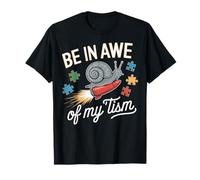 Snail Autism Awareness Be In Awe Of My Tism Kids Toddler Maglietta