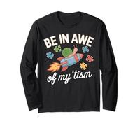 Snail Autism Awareness Boys Girls Be In Awe Of My Tism Kids Maglia a Manica