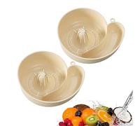 Snail Drain Basket, Fruit Rinse Bowl, Fruit Washing Bowl with Strainer, Portable Berry Washing Bowl for Kitchen, Meal Prep & Healthy Eating, Kitchen Drain Tool (2Pcs-A)