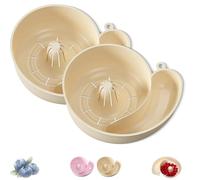 Snail Drain Basket, Rotating Fruit Vegetable Washing Bowl with Strainer, Multipurpose Rinse Drain Basket, Portable Drainer Washing Basin for Home Kitchen Meal Prep (white-2pcs)