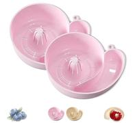 Snail Drain Basket, Rotating Fruit Vegetable Washing Bowl with Strainer, Multipurpose Rinse Drain Basket, Portable Drainer Washing Basin for Home Kitchen Meal Prep (pink-2pcs)