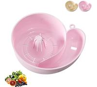 Snail Drain Basket, Rotating Fruit Vegetable Washing Bowl with Strainer, Snail-Shaped Automatic Fruit Washer, Portable Kitchen Gadget for Washing Vegetables and Fruits (Rosa)