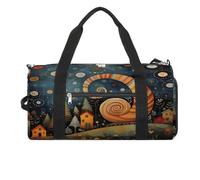 Snail Element Borsa da palestra leggera, borsone da viaggio con scomparto per scarpe, borsa da palestra da donna per pernottamento, fine settimana, yoga, palestra, viaggi d'affari, sport e ospedale.