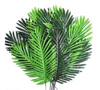 SNAIL GARDEN 12Pcs Foglie di Palma Artificiali, 2 colori Faux 50.8CM di Palme Tropicali con Stelo Verde Foglie di Palma Tropicale per la Composizione Floreale Domenica Delle Palme Party Decor