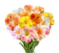 SNAIL GARDEN 16PCS Fiori di tulipani artificiali realistici, tulipani finti in lattice, tulipani artificiali in fiore, bouque di fiori finti per la casa, il giardino, il matrimonio